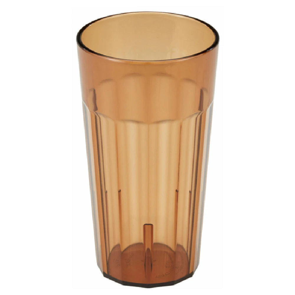 Cambro NT20153 22 Oz Fluted Tumbler San Amber with Impact Resistant Plastic