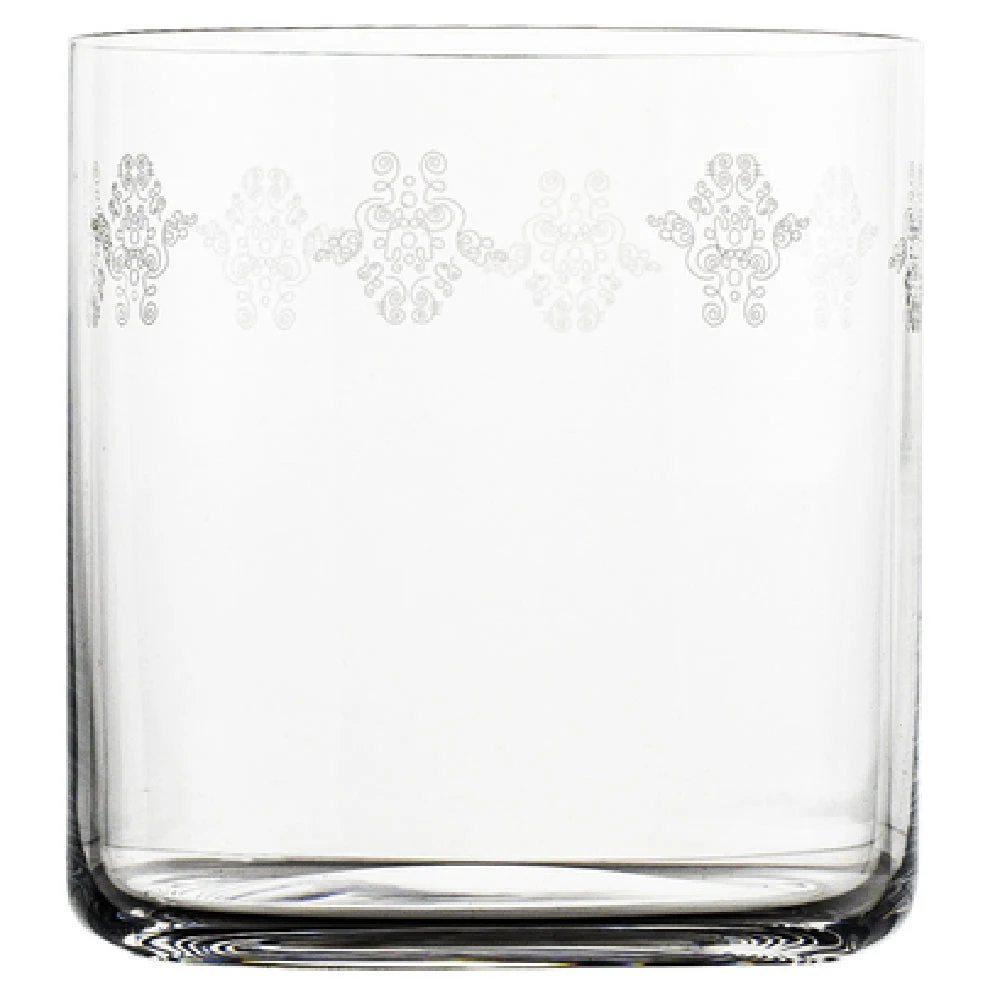 ERHGF1325-024 13.25 oz Lead-Free Crystal Old Fashioned Glass Handmade Decorated