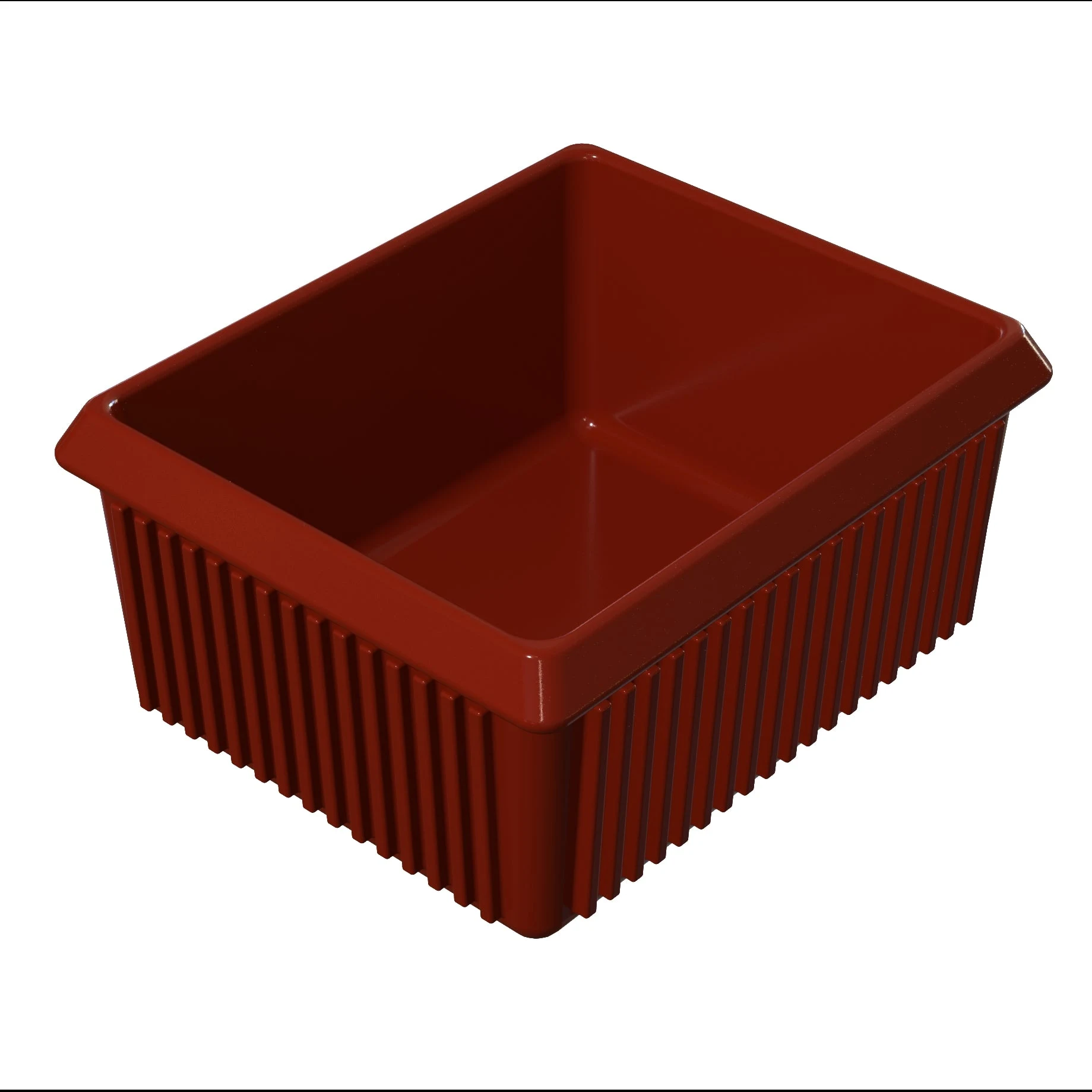 Tablecraft CW1500R 1 Quart Cold Holding Server Bowl Rectangular Aluminum Red