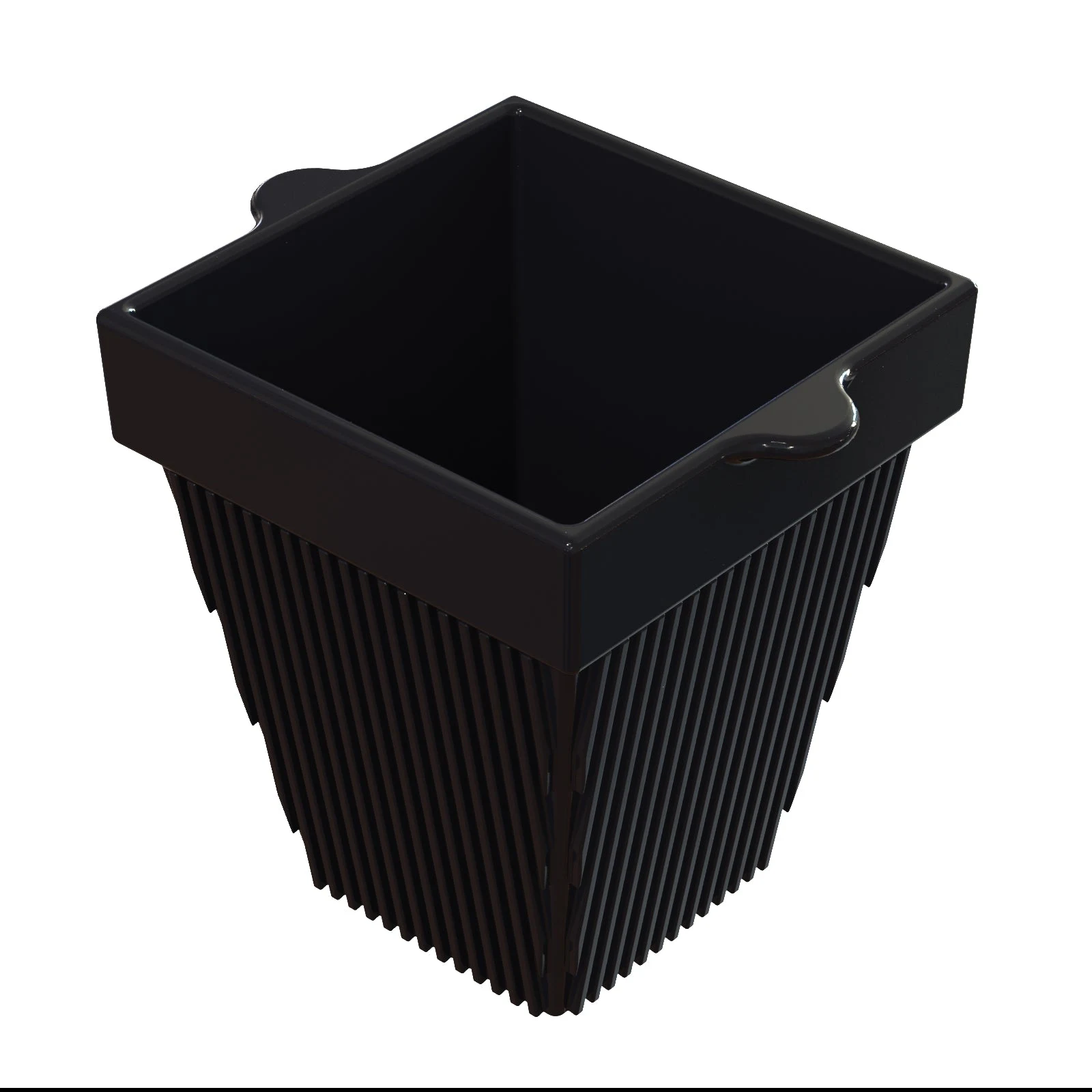 Tablecraft CW1470BK 2 Qt Square Condiment Bowl Cold Holding Cast Aluminum Black Finish