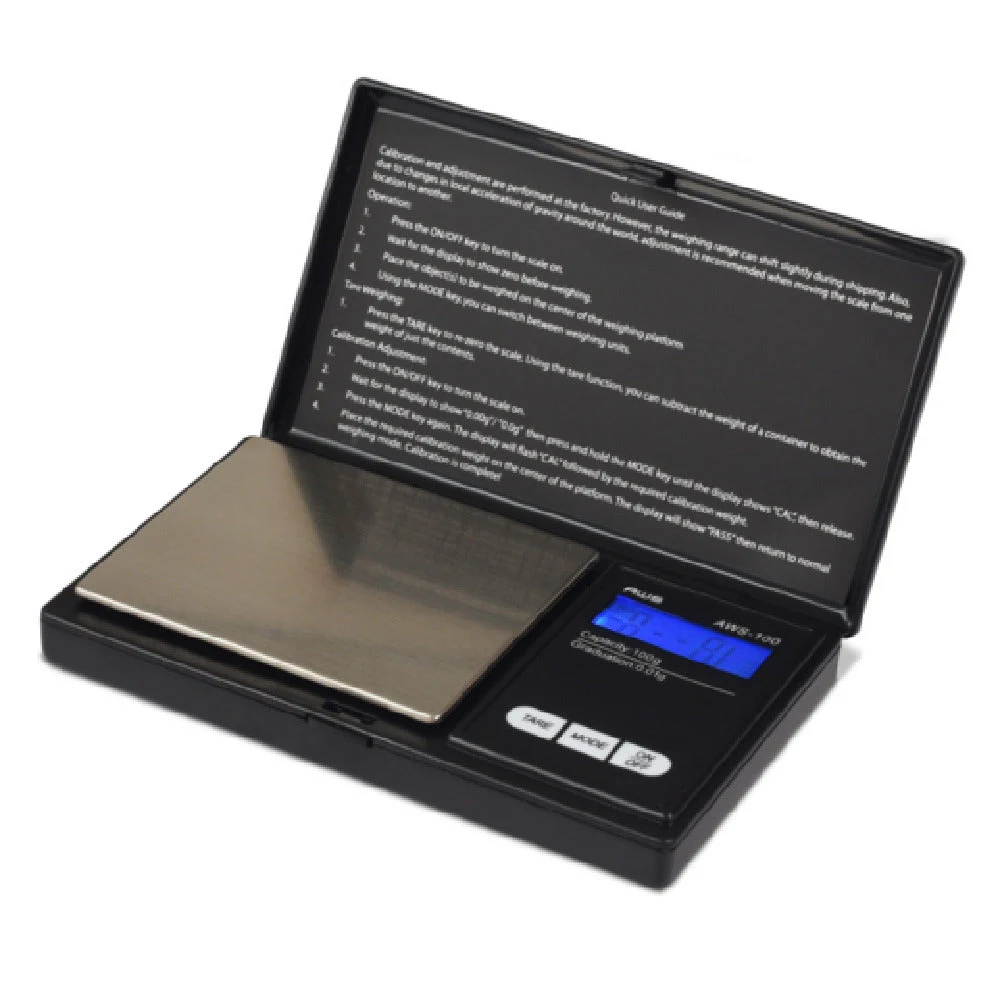 JB Prince U146 5 Inch Precision Pocket Scale 100g Stainless Steel with Backlit LCD
