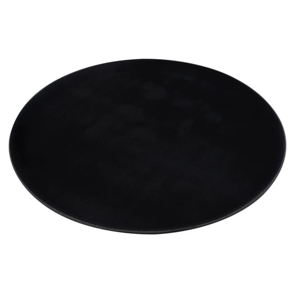 Stanton Trading 16GR-BK 16 Inch Round Bar Tray Non-Skid Rubber Grip Plastic Black