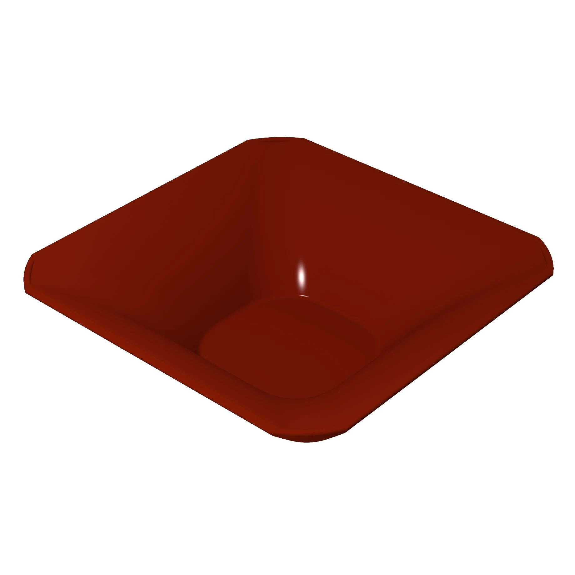 Tablecraft CW3510R 4 Quart Bowl Square Cold Holding NSF Cast Aluminum Red Finish