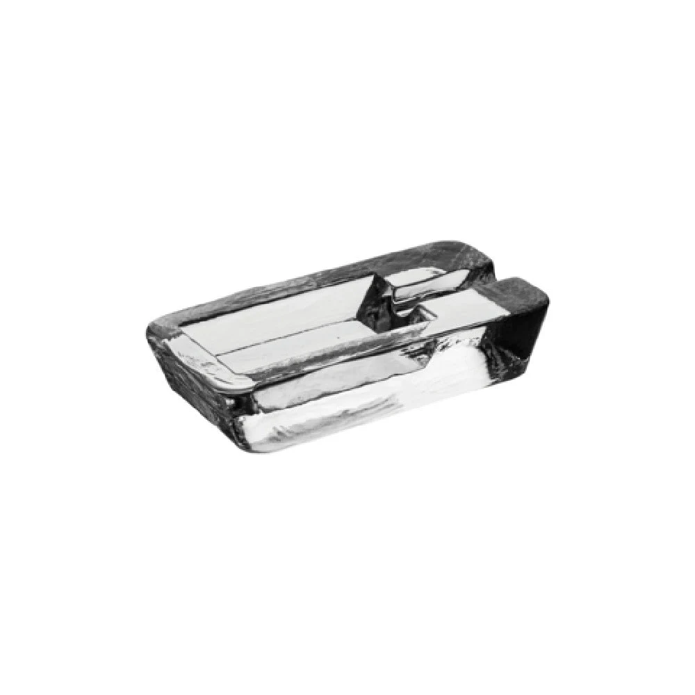 Steelite P25020 7 3/8 Inch Cigar Ashtray Rectangular Glass Clear Nude