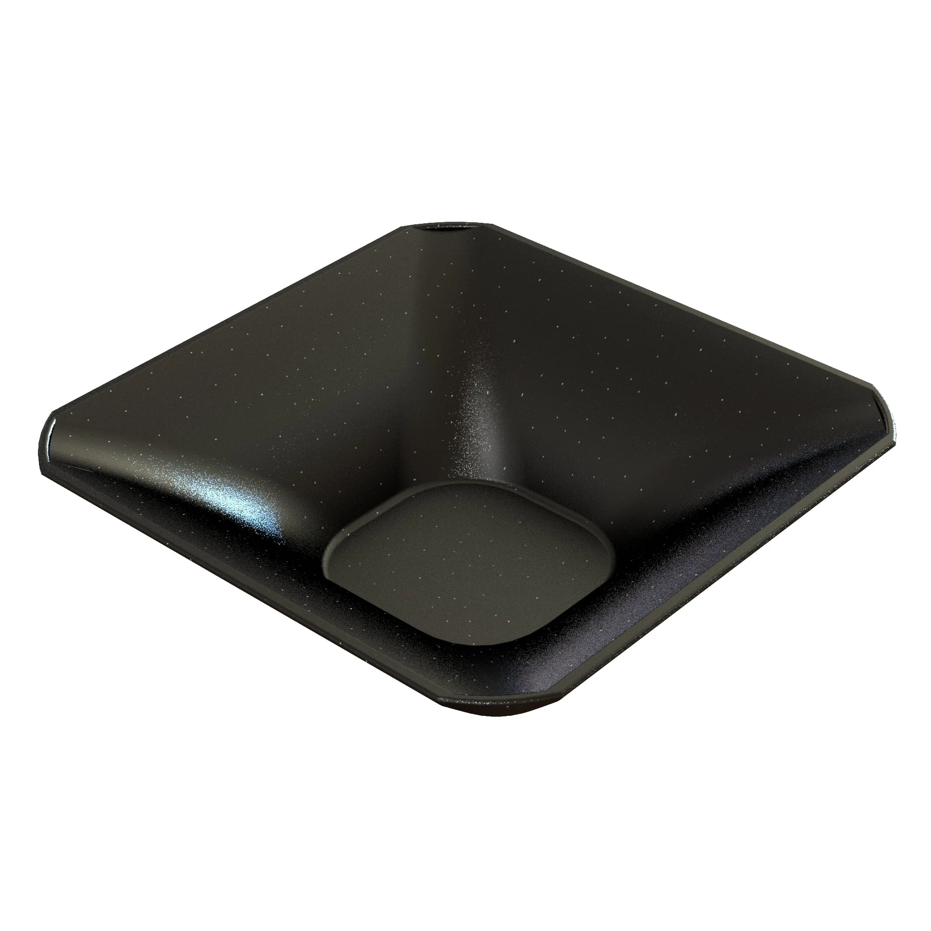 Tablecraft CW3510MS 4 Qt Square Bowl for Cold Holding Aluminum Midnight Speckle