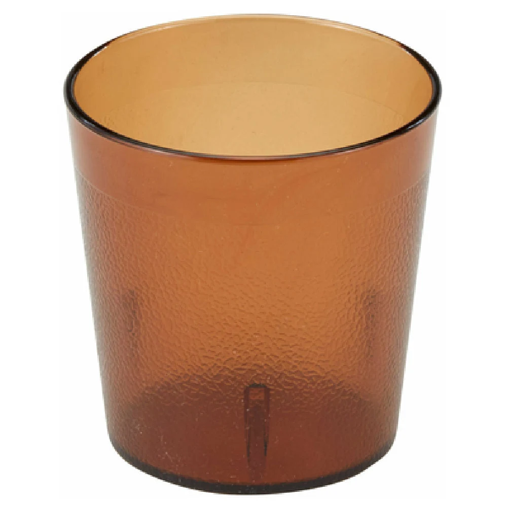 Cambro 900P2153 9.7 Oz Tumbler Impact Resistant Textured Amber SAN