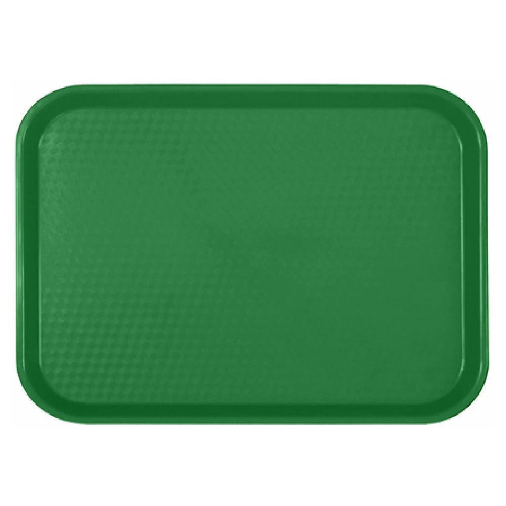 Thunder Group PLFFT1418GR 14 Inch Rectangular Fast Food Tray Polypropylene Green