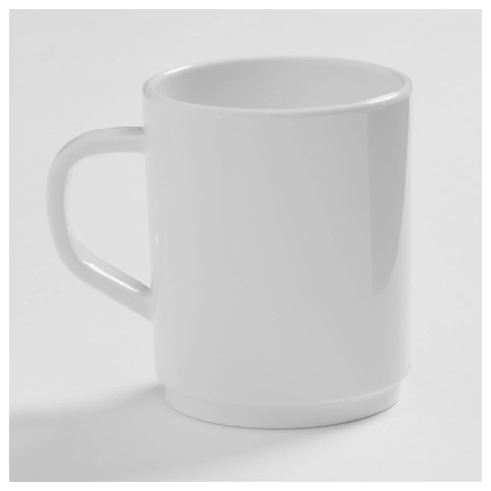 American Metalcraft DM10WH 10 Oz Mug Plastic BPA Free Stackable White