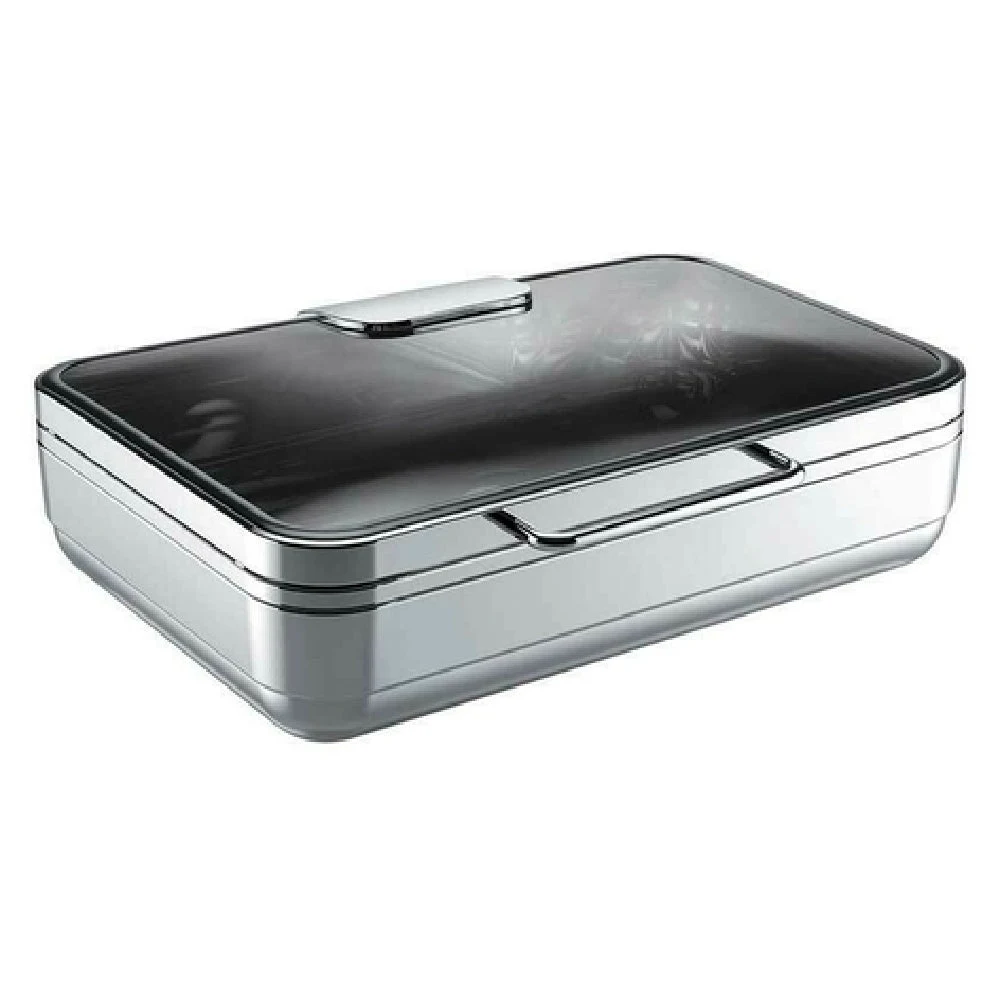 BauscherHepp 55.0128.6040 22-13/16 Inch Induction Chafing Dish with Glass Lid Stainless Steel