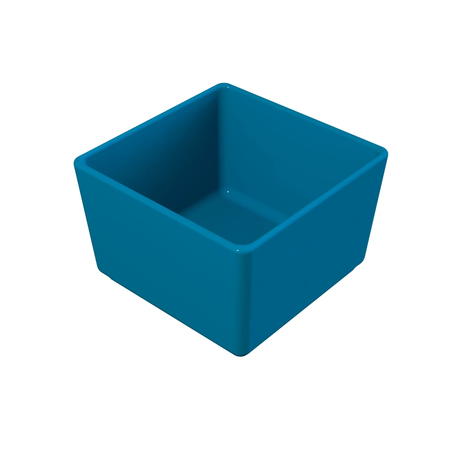 Tablecraft CW4000SBL 0.75 Quart Cold Holding Bowl Square Aluminum Sky Blue