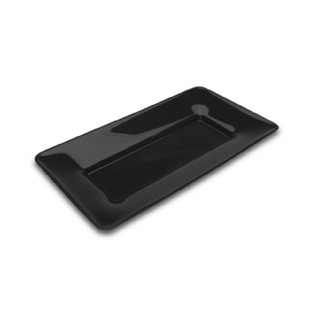 Steelite DFTRC158AS010 15 Inch Rectangular Display Tray Melamine Pacific Rim Black