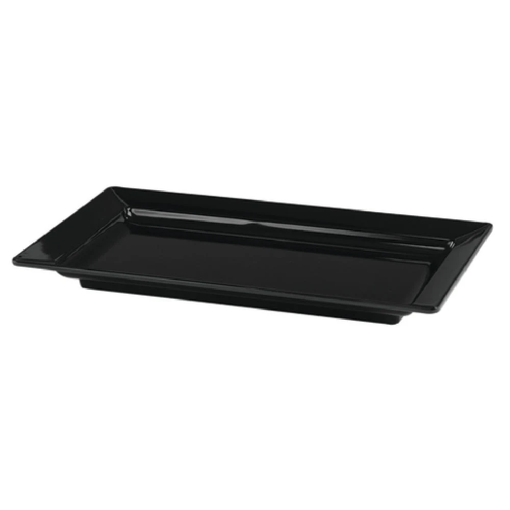 BauscherHepp M-75 17-1/2 Inch Rectangular Melamine Serving Tray Black