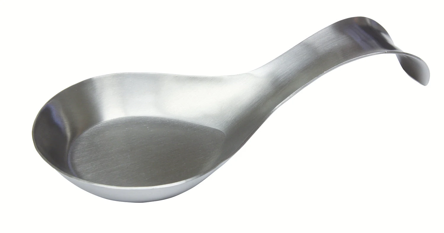 Tablecraft HB1 3-7/8 Inch Spoon Rest Dishwasher Safe Brushed Finish Stainless Steel