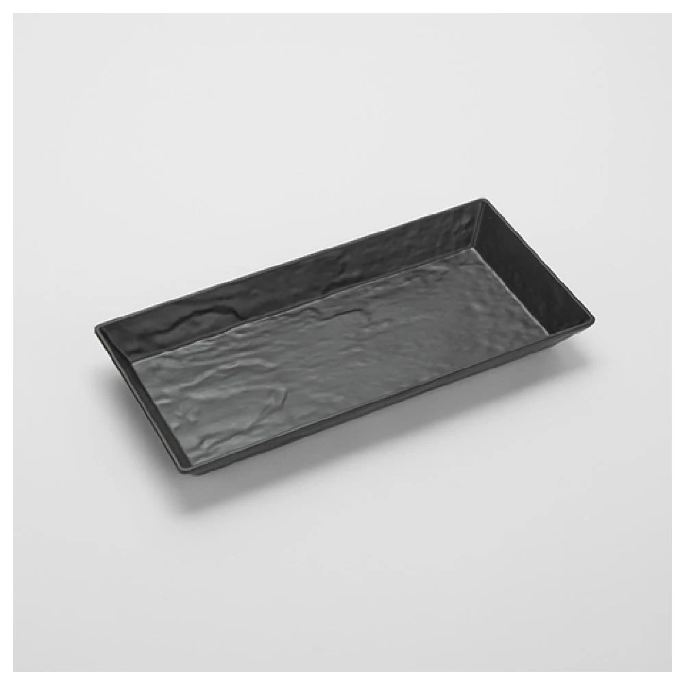 American Metalcraft FSMEL21 21 Inch Rectangular Tray Break-Resistant Melamine Black