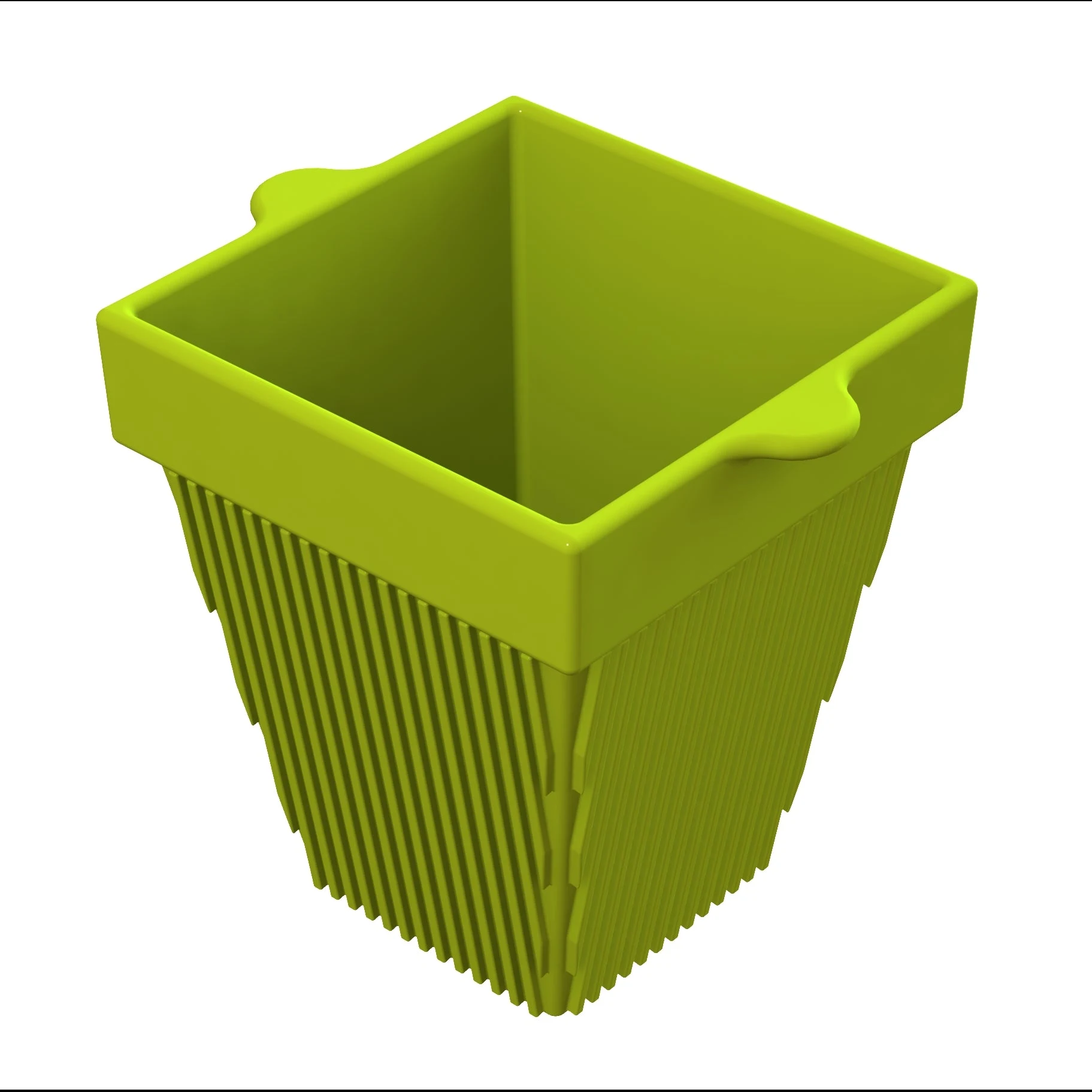 Tablecraft CW1470LG 2 Qt Square Cold Holding Condiment Bowl Cast Aluminum Lime Green