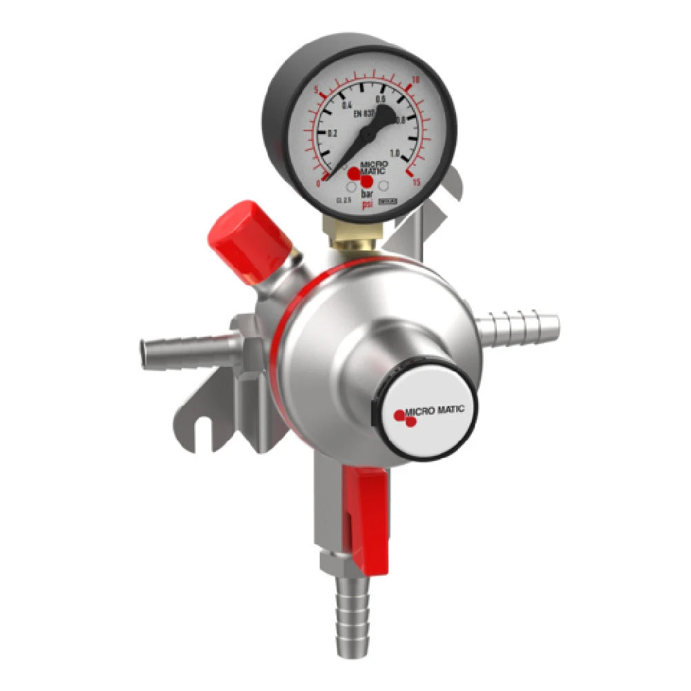 Micro Matic 8011-15-PP 15 PSI Secondary CO2 Regulator Stainless Steel with Durability