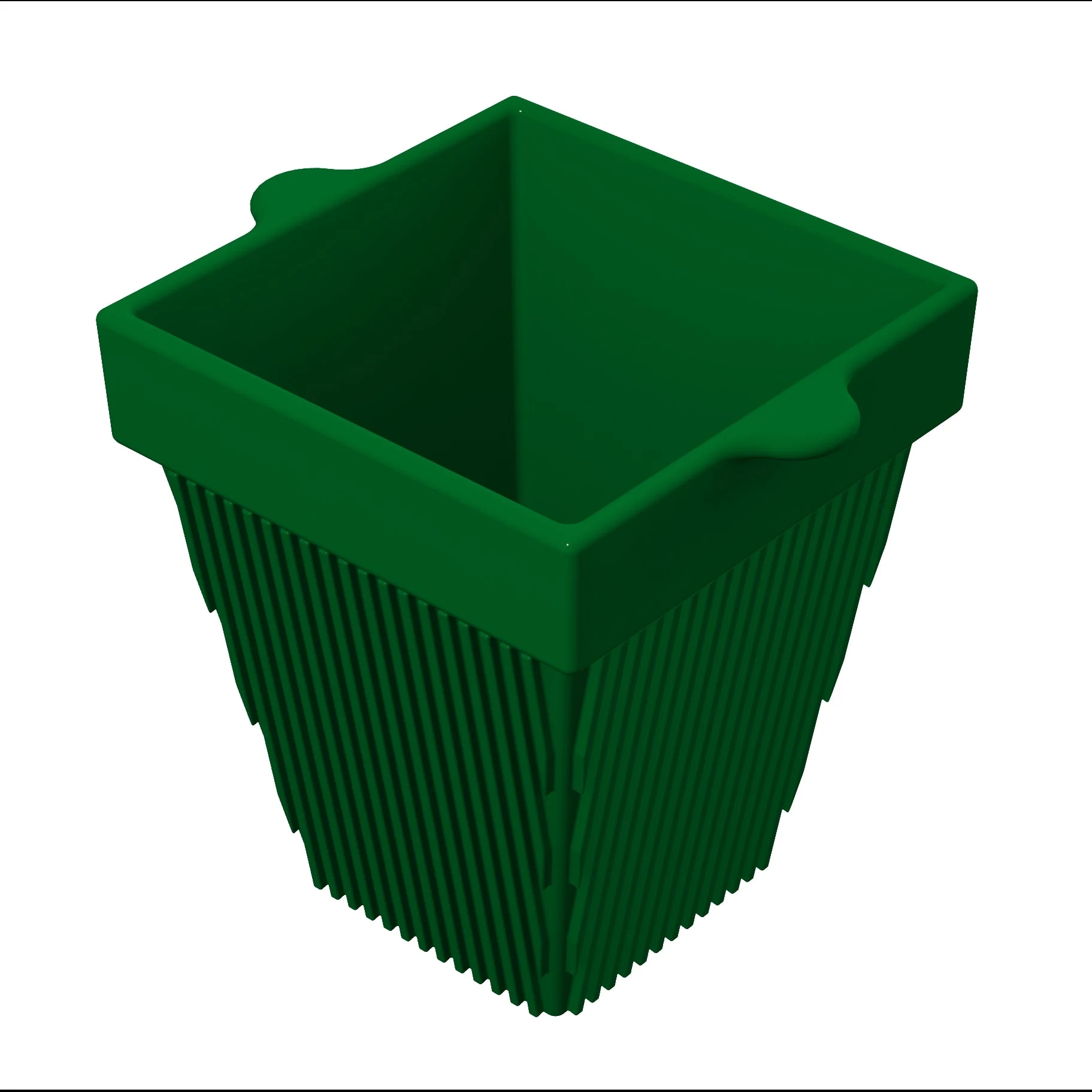 Tablecraft CW1470GN 2 Qt Square Condiment Bowl Cold Holding Aluminum Green