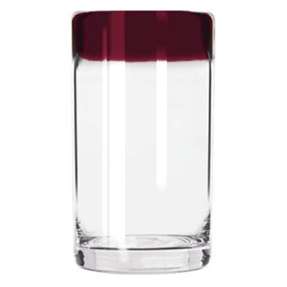 Libbey 92303R 16 Oz with Red Rim Dishwasher Safe Cooler Glass
