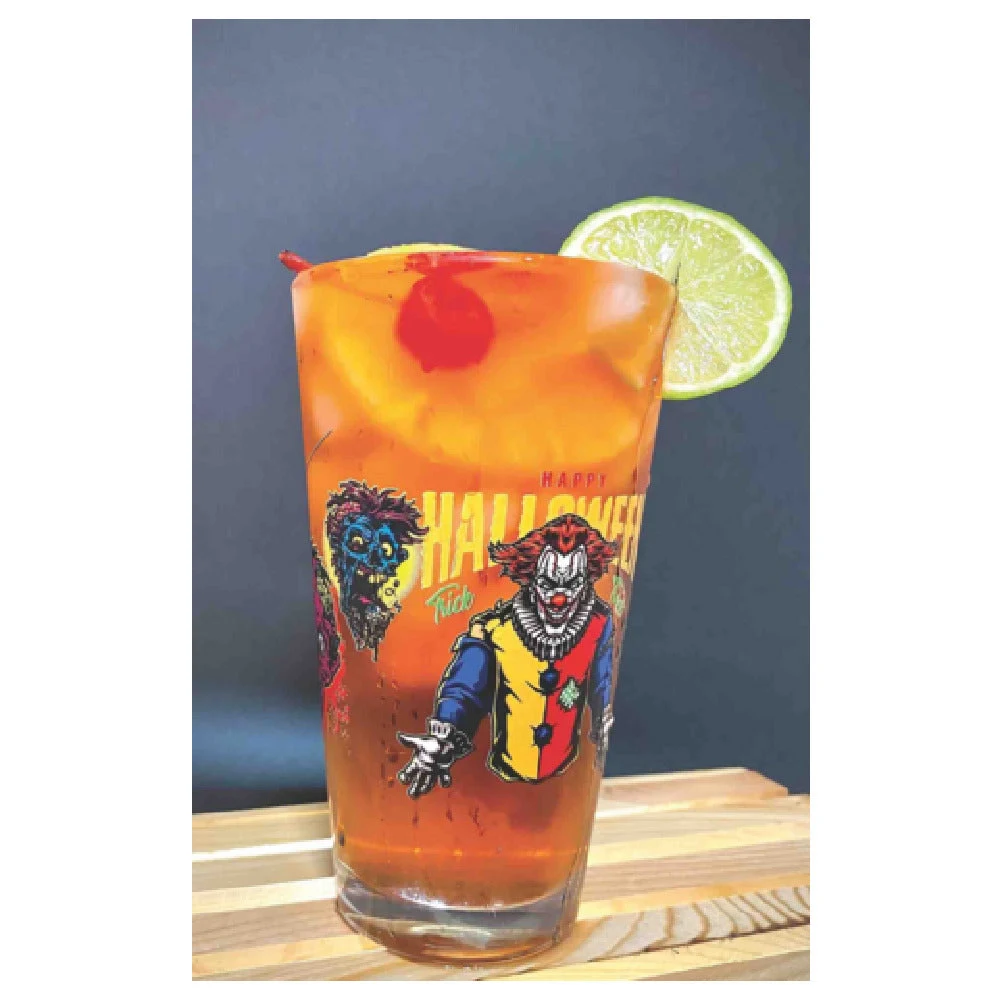 Buccaneer Container Corp 5139HAL1 16 Oz Mixing Glass with Halloween Print