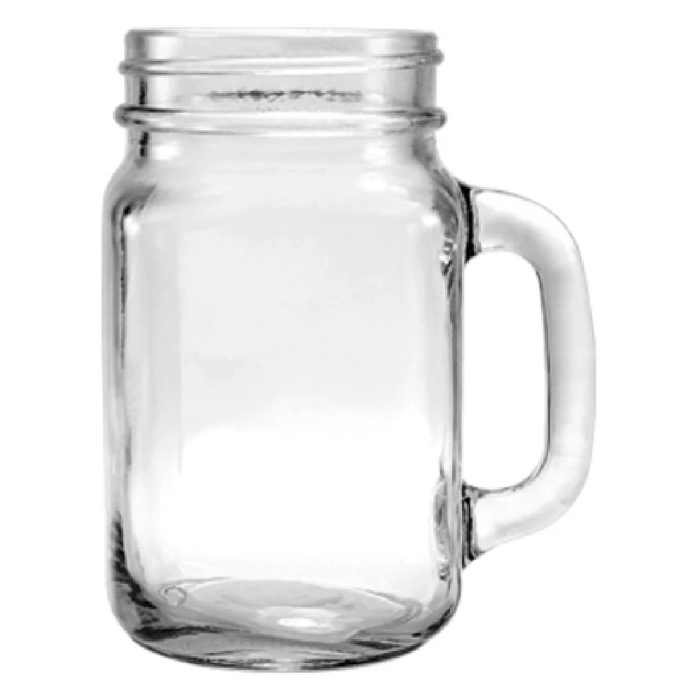 International Tableware 120 4 Oz. Mason Jar Shot Clear Glass with Handle