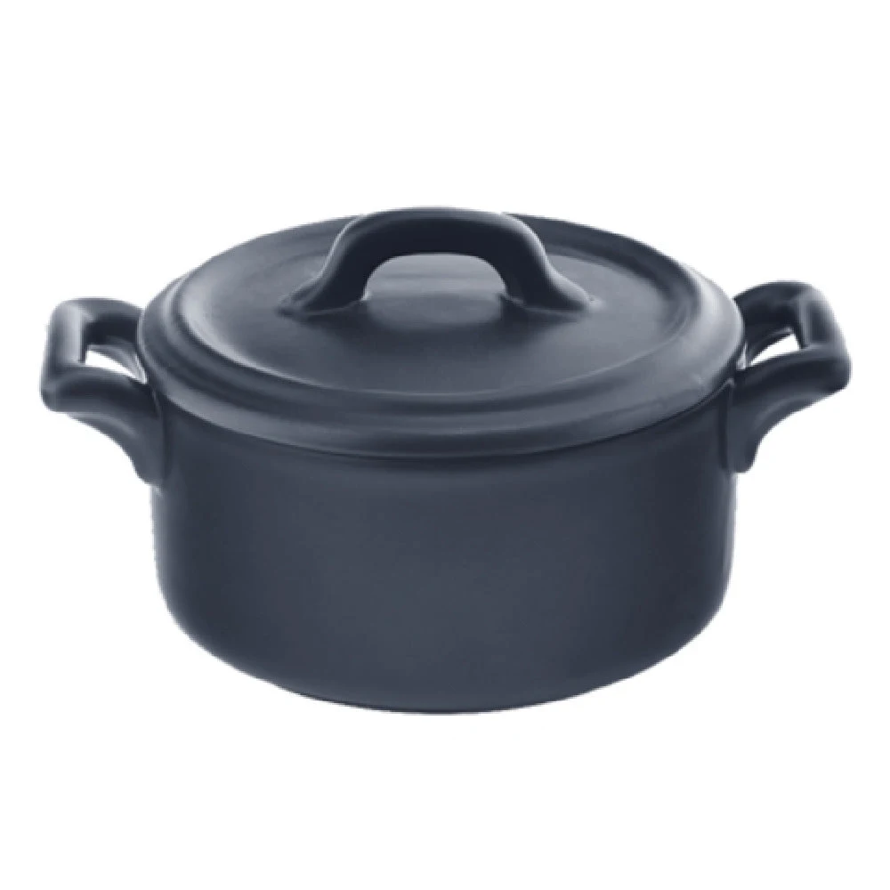 Bon Chef 1600003PBLACK 4 Inch Cover Lid Matte Black Porcelain