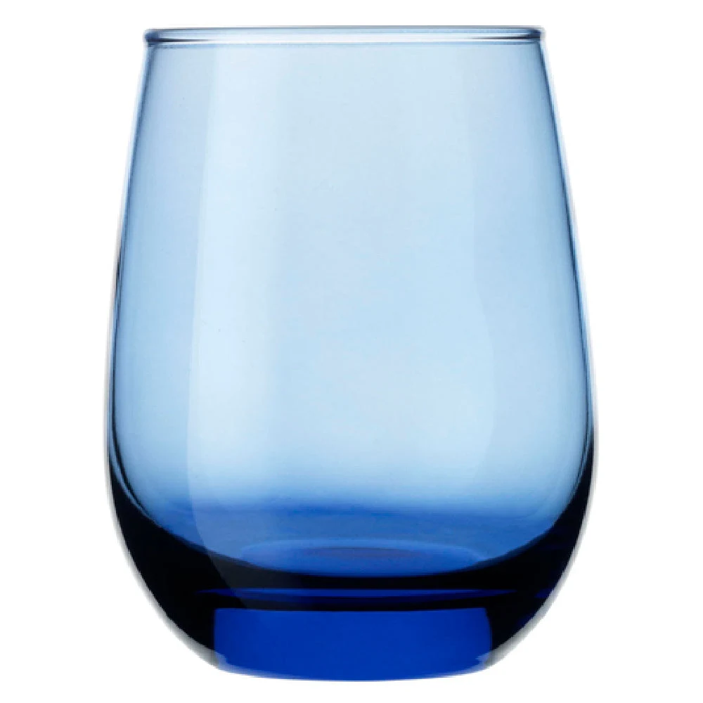 Libbey 231L 15-1/4 Oz Dishwasher and Microwave Safe Stemless Wine Glass Tidal Blue