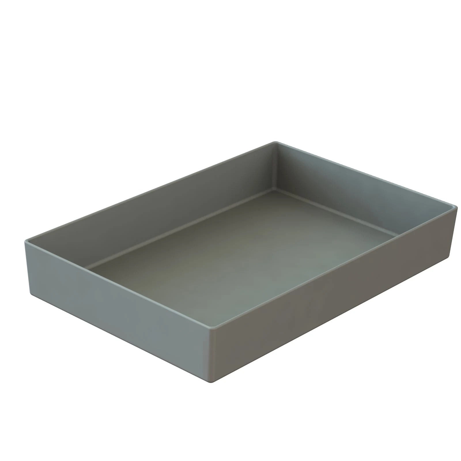 Tablecraft CW4032GY 10 Quart Rectangular Cold Holding Bowl Durable Aluminum Grey Finish