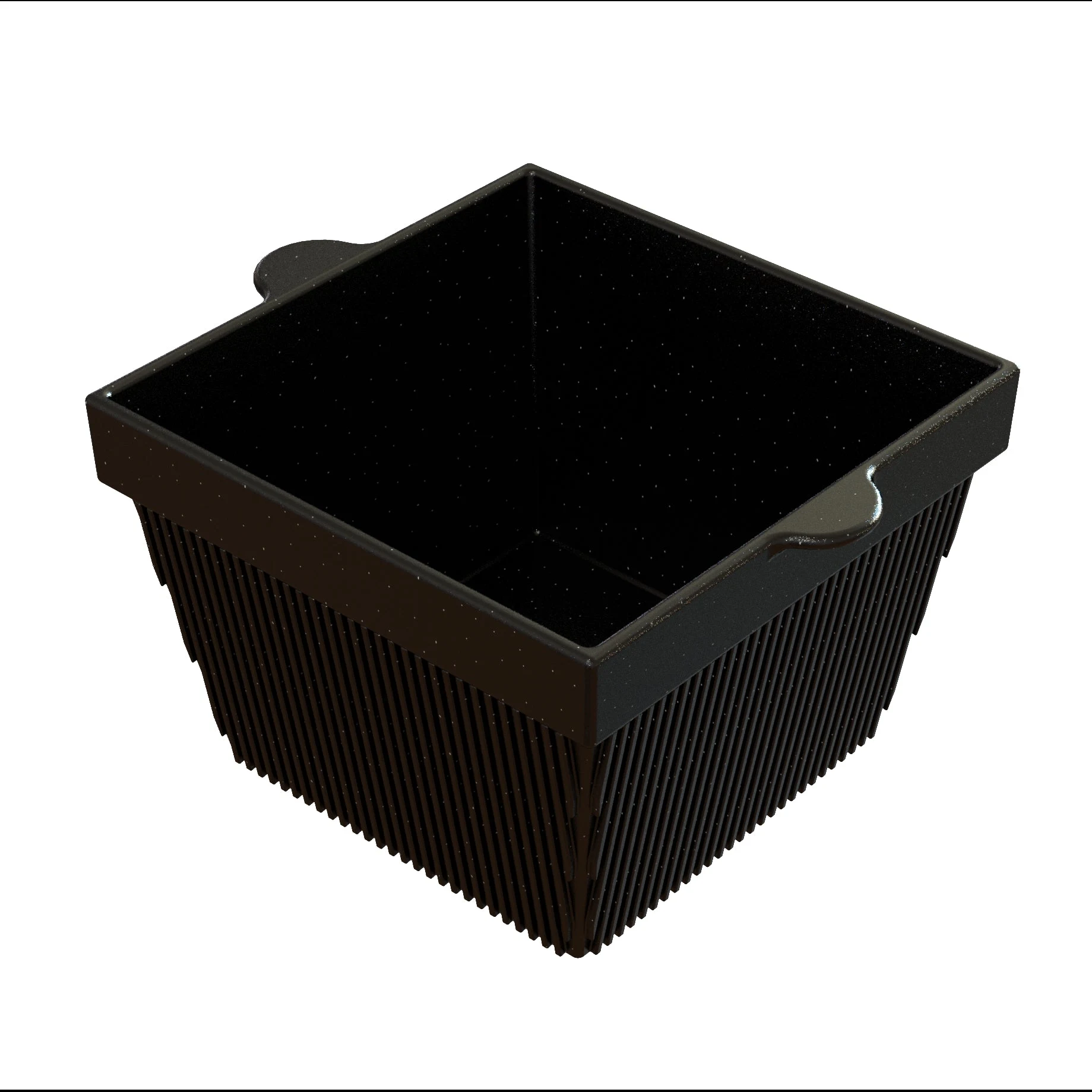 Tablecraft CW1490MS 6-1/2 Quart Square Bowl Cold Holding Aluminum with Duracoat Finish