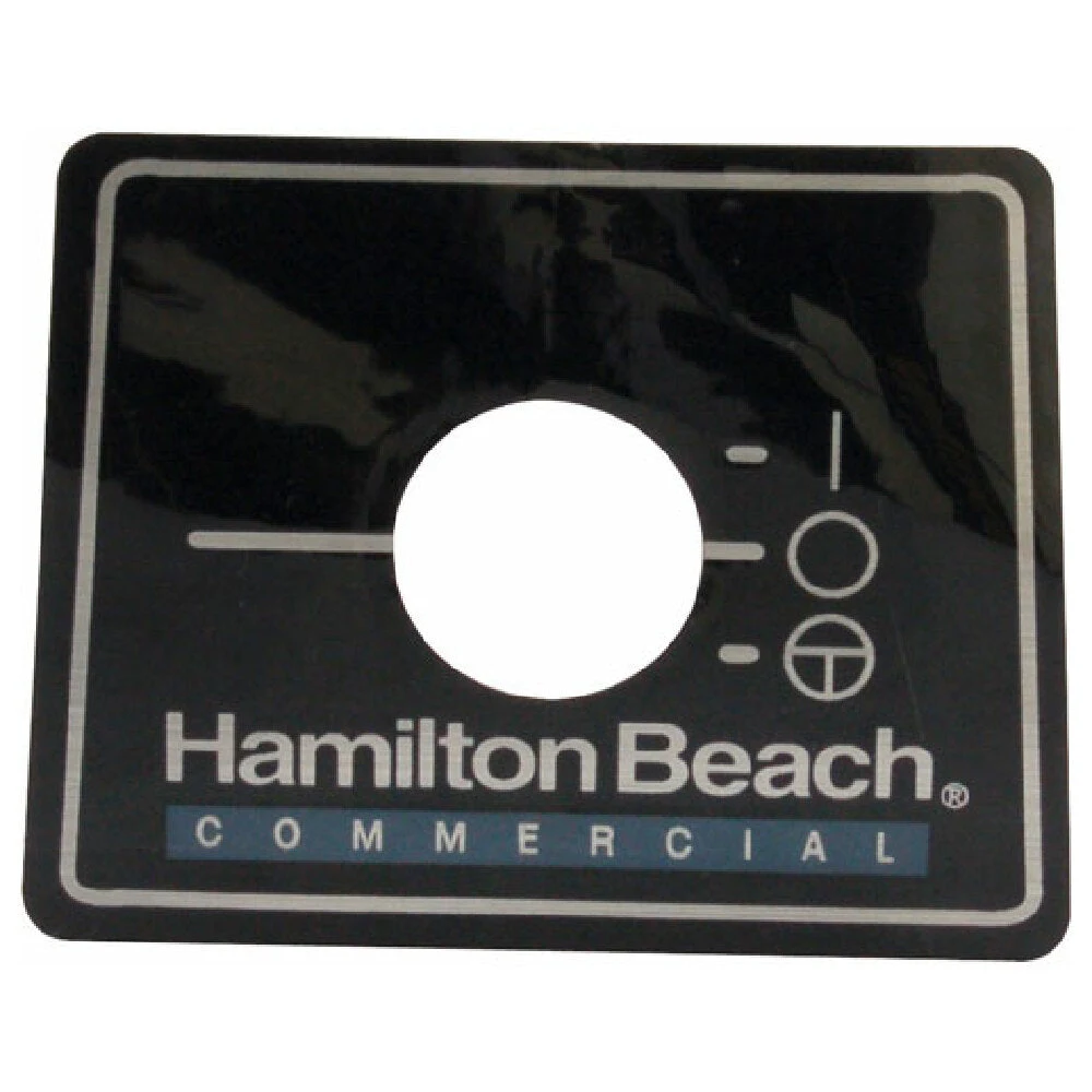 Hamilton Beach 230047900 2 1/4 Inch Aluminum Blender Nameplate Black Finish