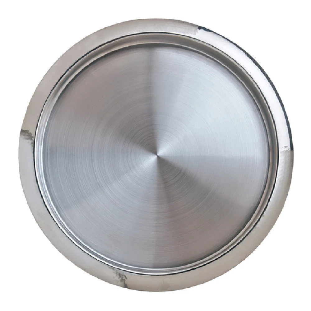 Libbey BT-6127 15-3/4 Inch Round Hammered Rim Bar Tray Stainless Steel
