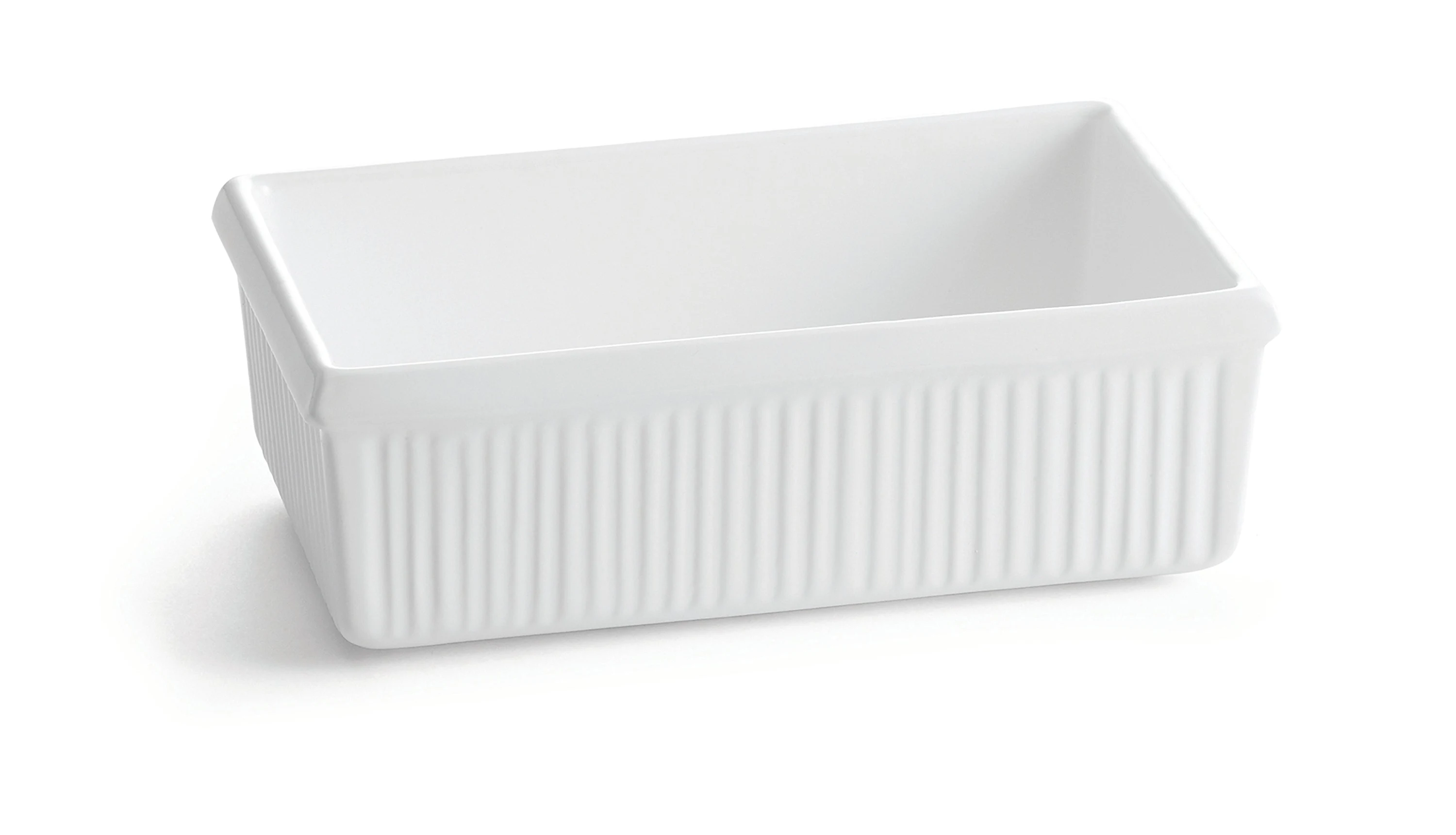 Tablecraft CW1510W 2-1/4 Quart Rectangle Server Bowl Cold Holding Aluminum White Finish
