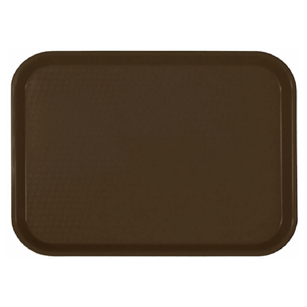 Thunder Group PLFFT1014BR 10-1/2 Inch Brown Rectangular Fast Food Tray Polypropylene