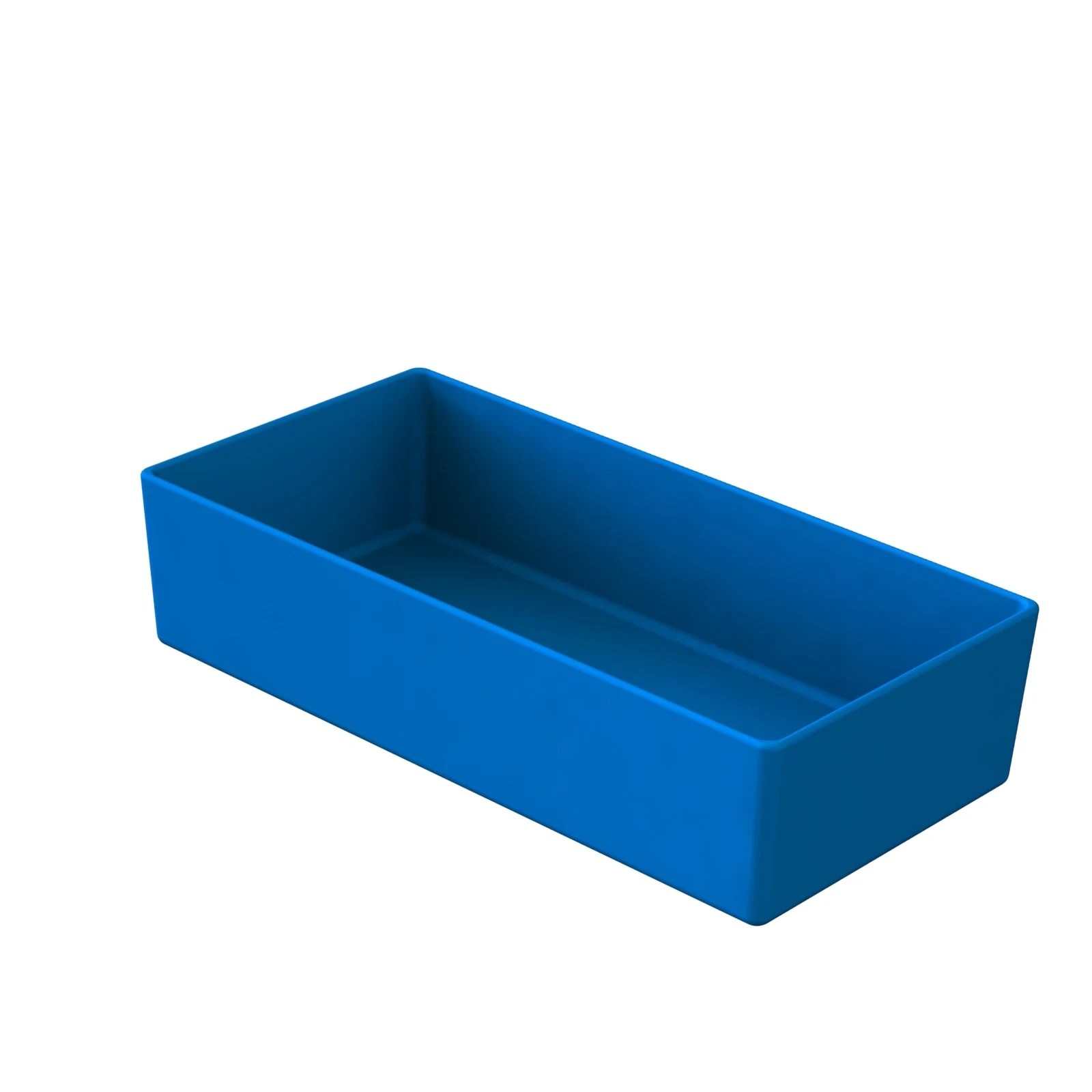 Tablecraft CW4022SBL 1-3/4 Qt Rectangular Bowl Cold Holding Aluminum Sky Blue Finish
