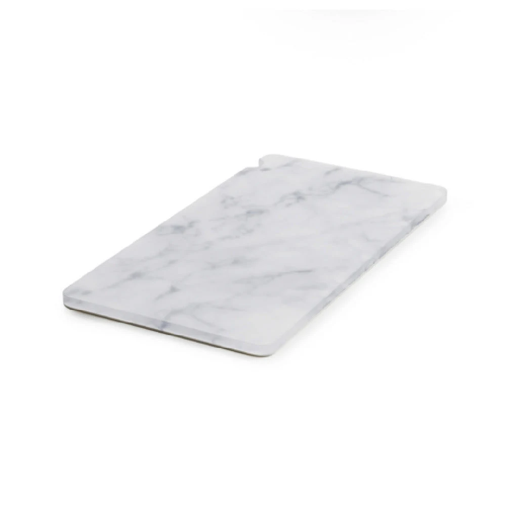 Revol 660482 12 Inch Tray GN 1/3 Rectangular Stackable Shockproof Resin White Marble