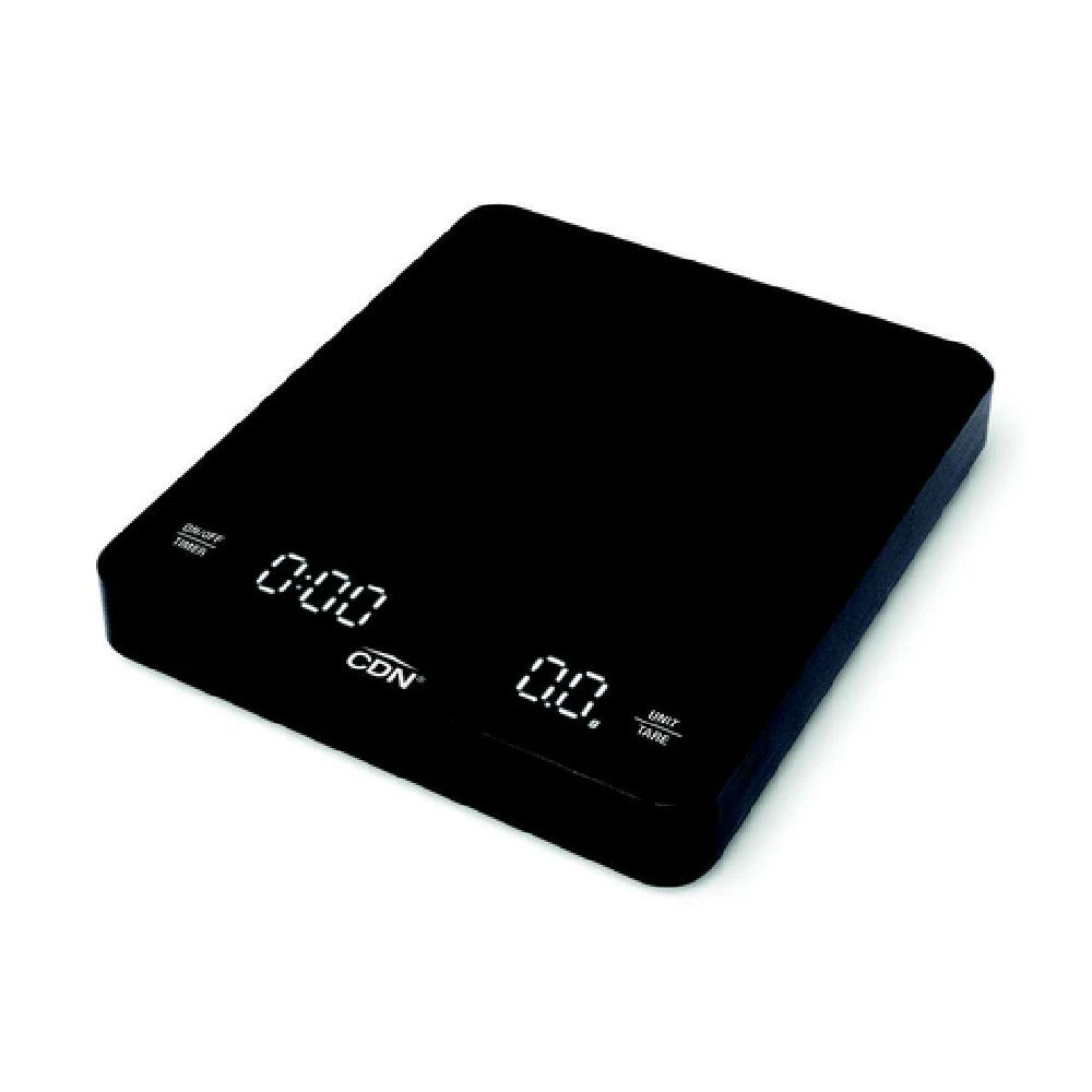 CDN SDC0602 5-1/100 Inch Coffee Scale Digital Timer 3 Kg 6.5 Lb g oz ml