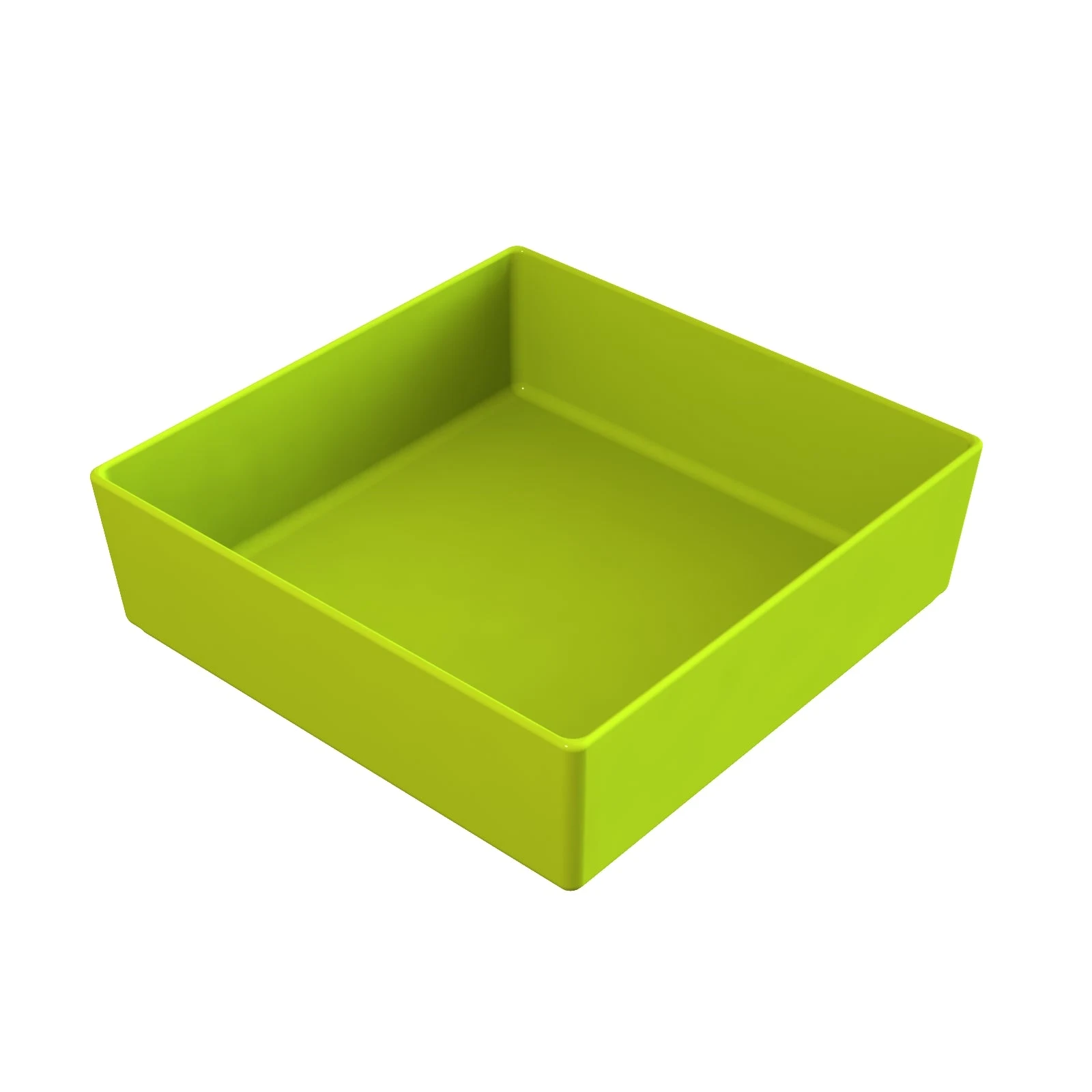 Tablecraft CW4004LG 4 Quart Square Cold Holding Bowl Lime Green Aluminum