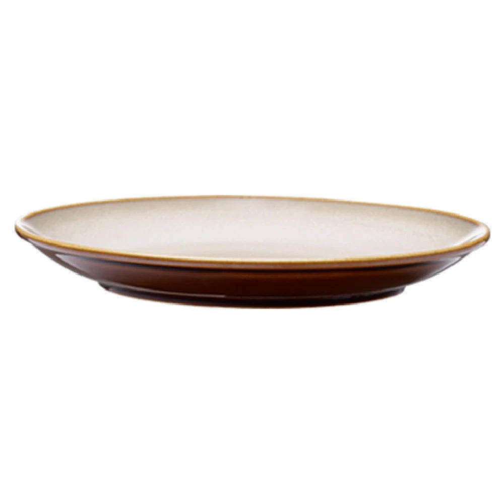 1880 Hospitality L6753066163 12-1/4 Inch Plate Coupe Two-tone Porcelain Rustic