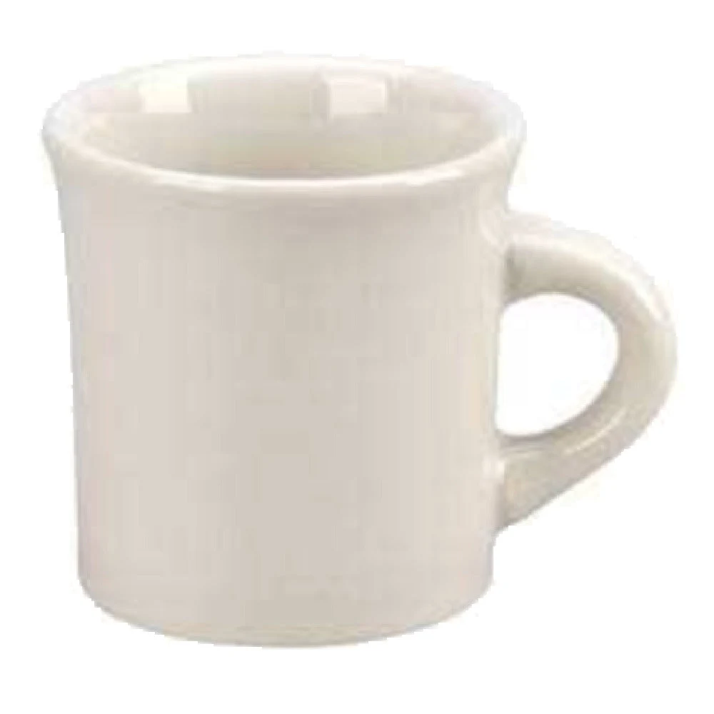 Vertex China VRE-38 8 Oz Mug White Round with Handle Ceramic 3-1/8 Inch