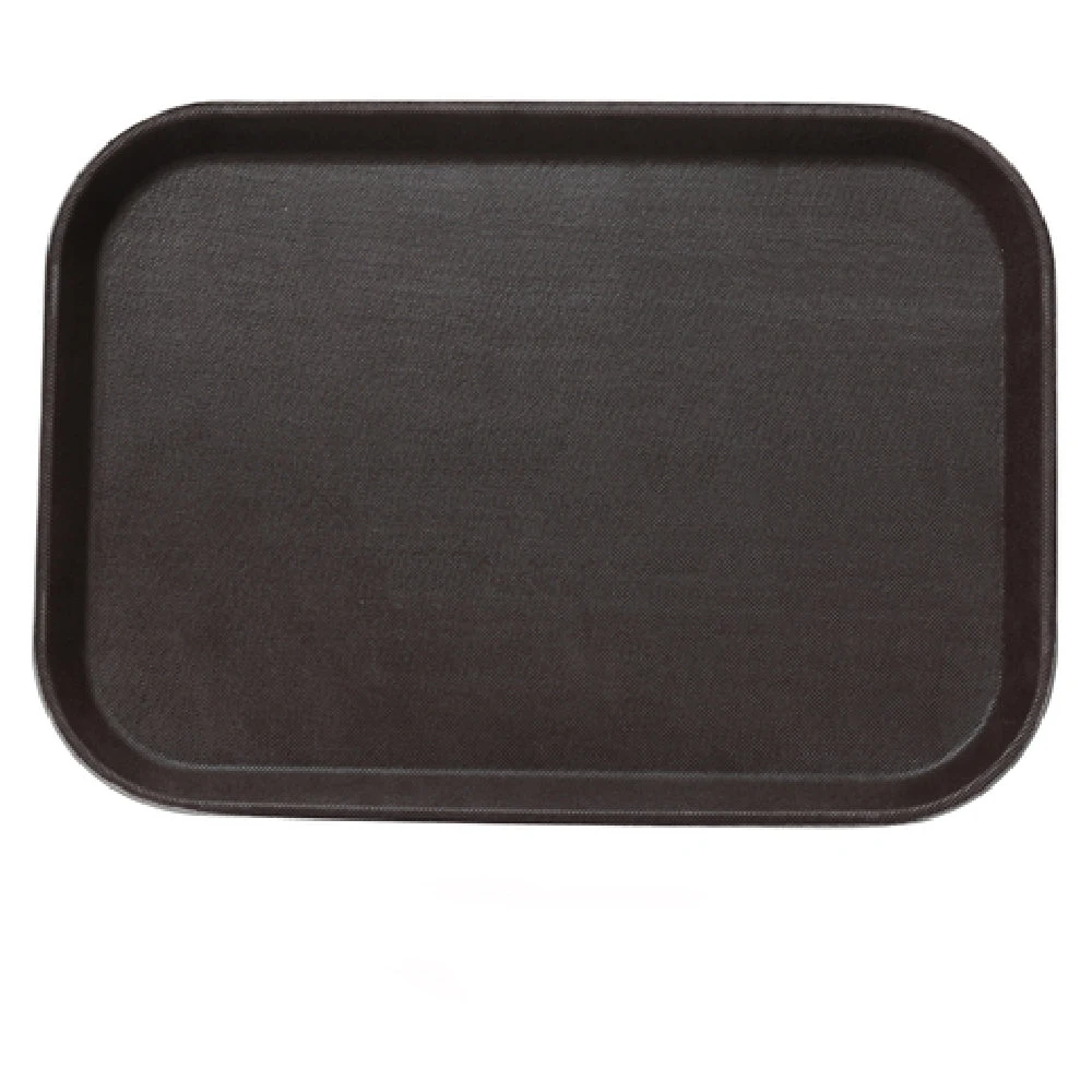 Yanco FT-1418 18 Inch Serving Tray Rectangular Fiberglass Brown Case