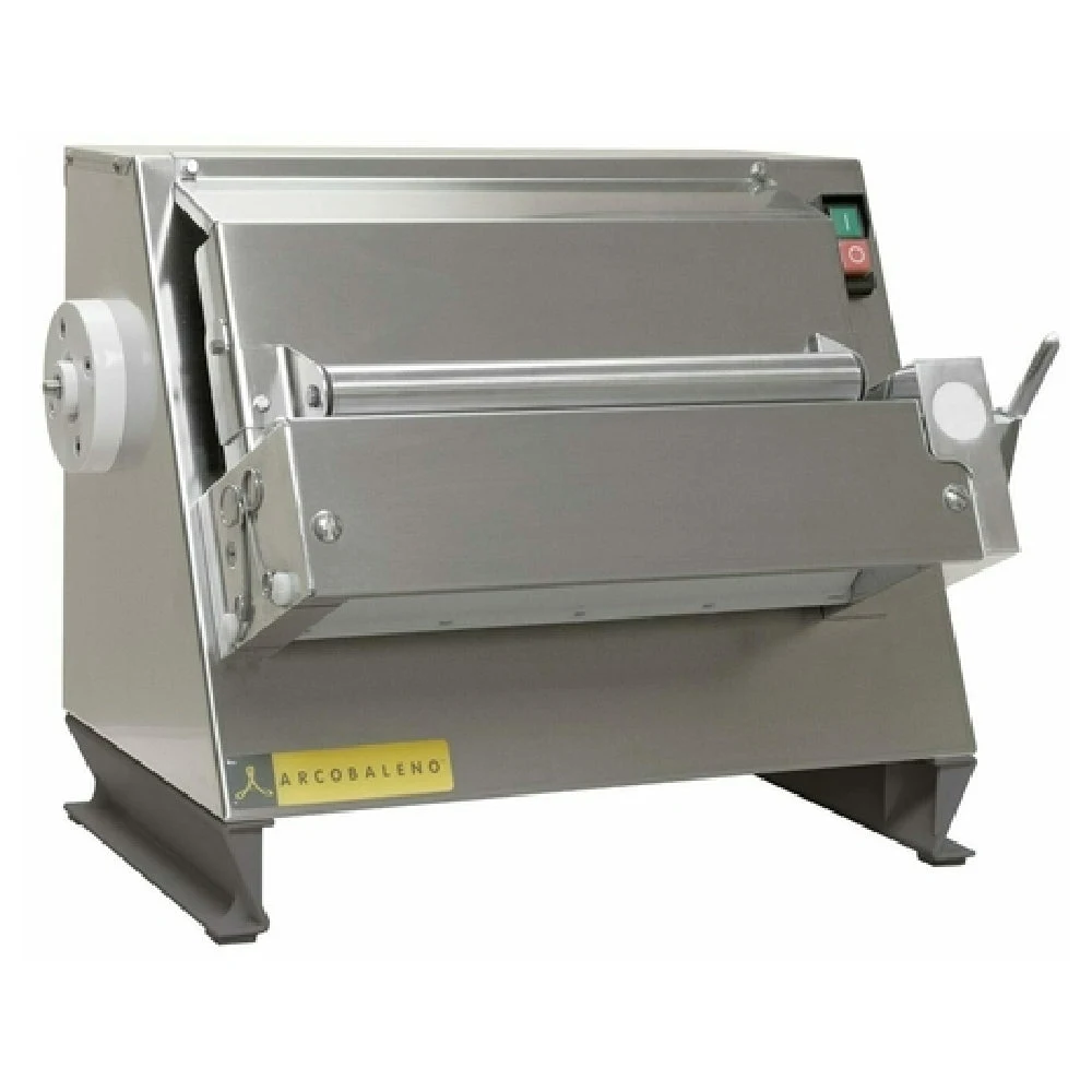 Arcobaleno Pasta Equipment ASC300 12 Inch Countertop Dough Sheeter Stainless Steel Rollers with Adjustable Thickness