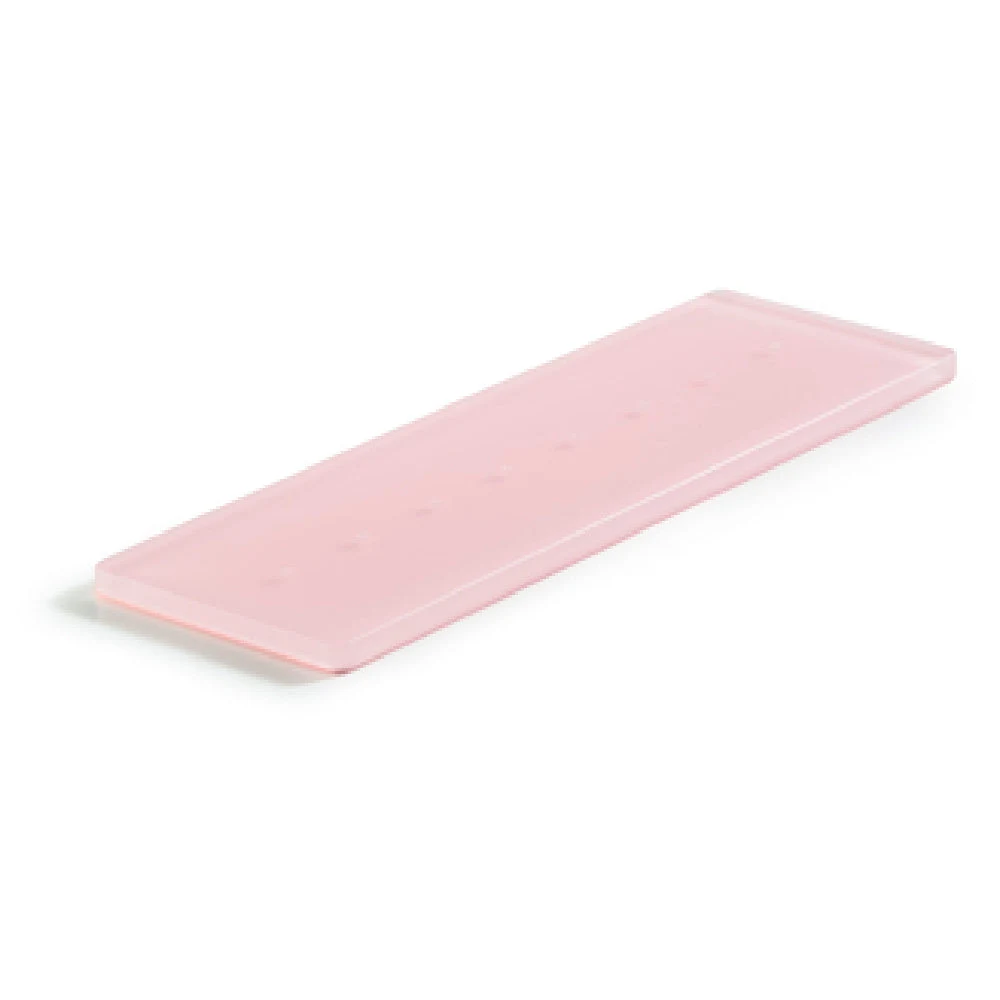 Revol 411565 11-3/4 Inch Tasting Tray Stackable Resin Pink with 8 Holes