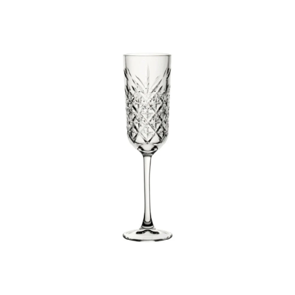 Steelite P440356 6.0 Oz Flute Glass Soda Lime Clear 2 Dozen Per Case