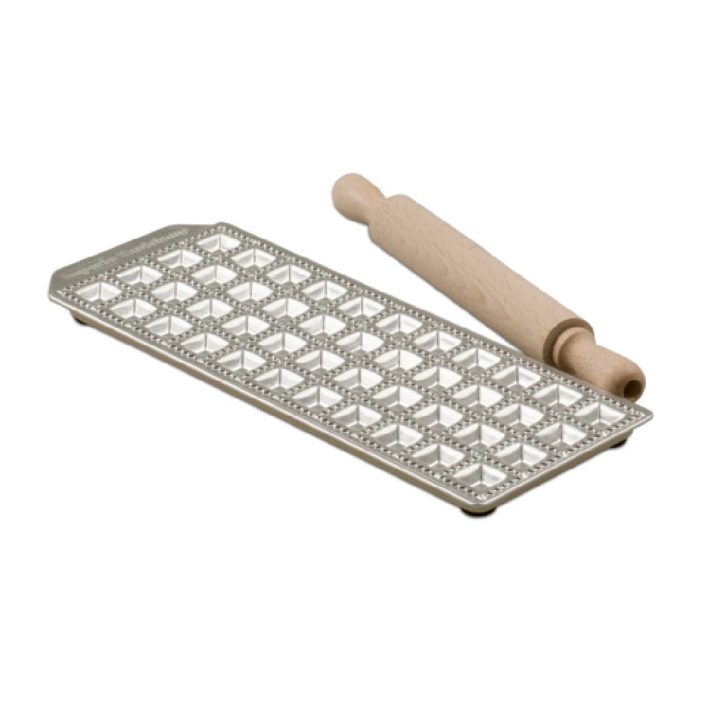 JB Prince U955 4-1/8 Inch Imperia Ravioli Maker Aluminum 44 Cavities with Roller