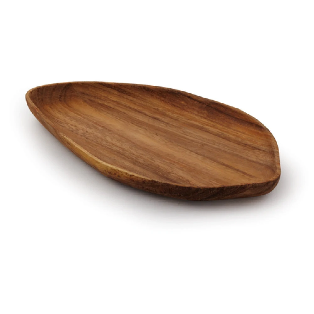 BauscherHepp P403500 5-1/8 Inch Leaf Shape Mini Dish Deep Acacia Wood