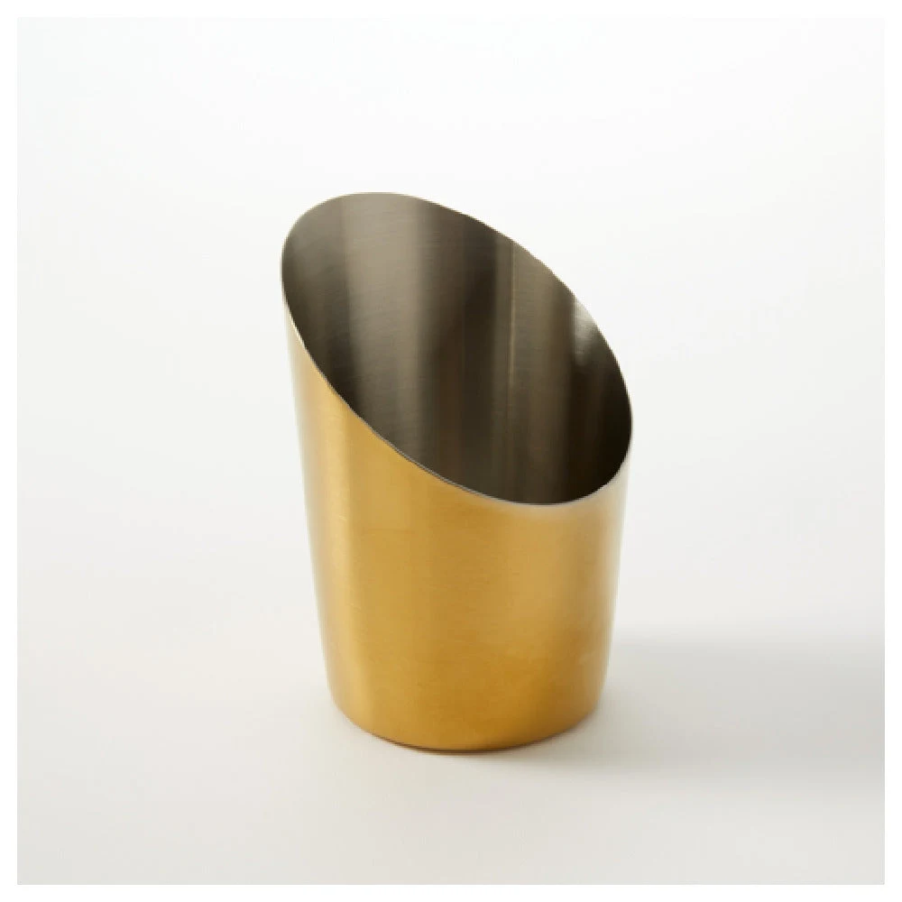 American Metalcraft FFCG45 12 Oz Angled Fry Cup Stainless Steel Gold Satin