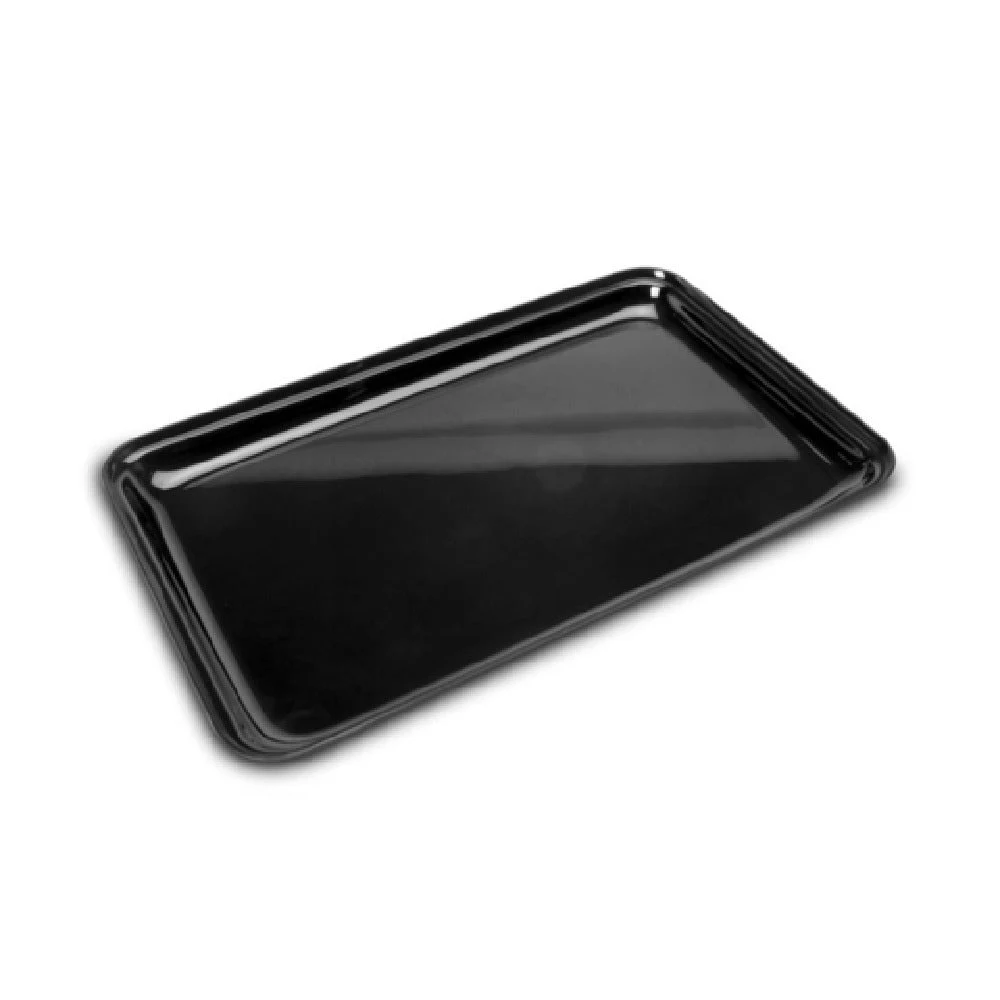 Steelite DFTRC151010 15 Inch Tray Black Acrylic Rectangular Market Tray