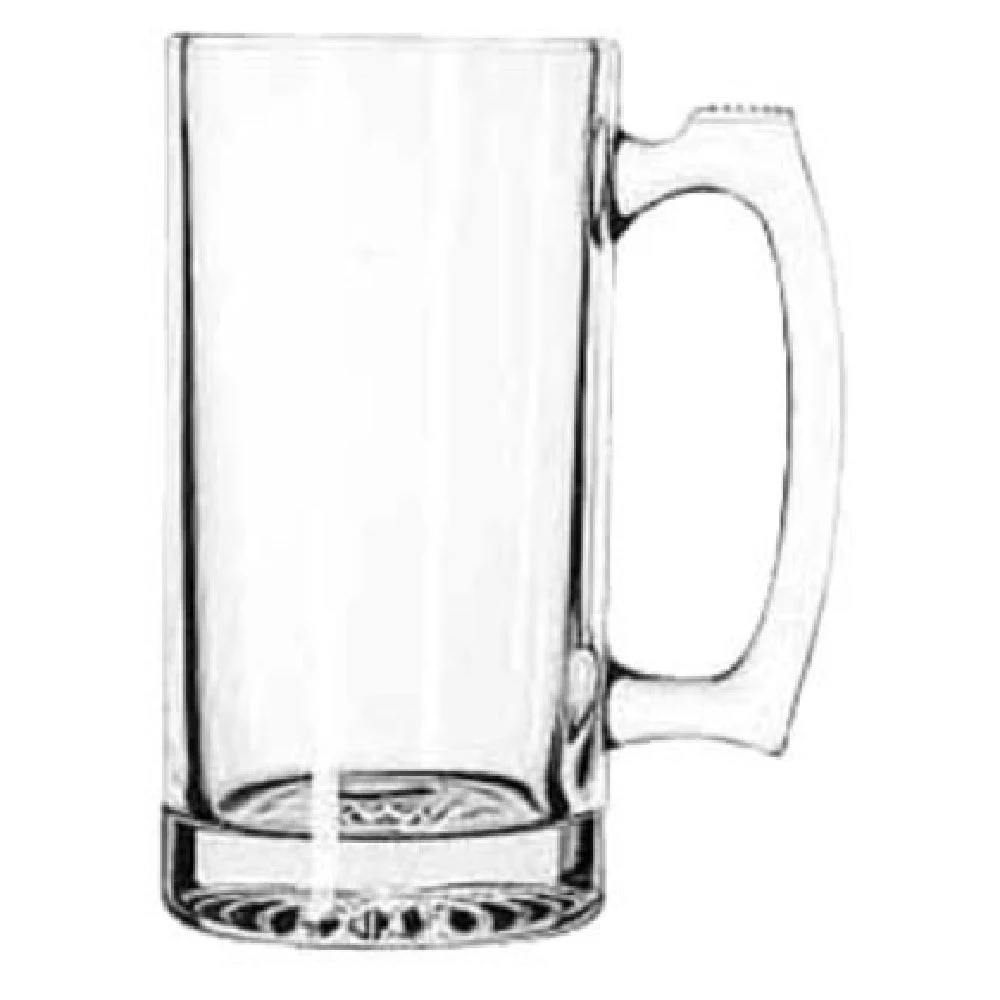 Libbey 5272 25 Oz with Handle Sport Beer Mug Clear Glass Restaurant Quality