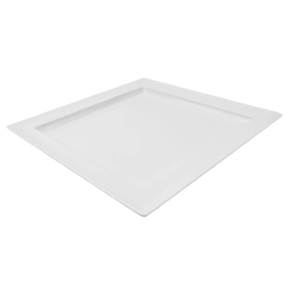 BauscherHepp T1778 14-3/4 Inch Square Tray Dishwasher Safe Melamine White