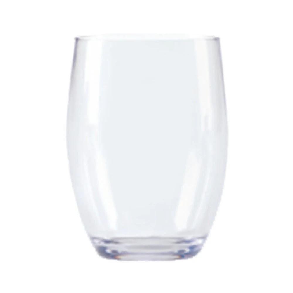 GET Enterprises SW-1461-CL 12 Oz Clear Plastic Wine Glass with Stemless Design