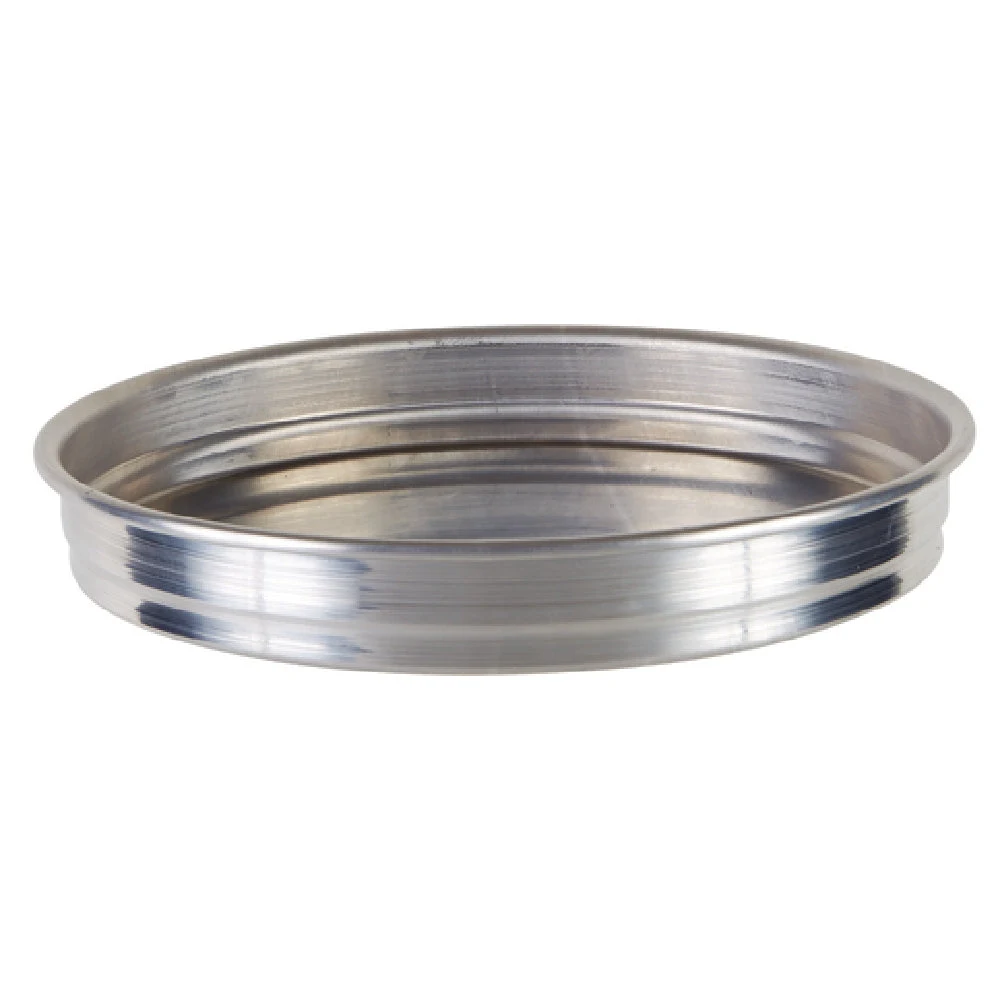 Winco APZK-0815 8 Inch Diameter Aluminum Pizza Pan Round Stackable
